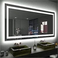 Loaao 60x36 Led Bathroom Mirror With Lights, Anti-