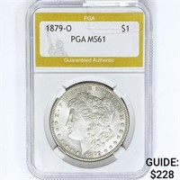 1879-O Morgan Silver Dollar PGA MS61