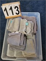 Clear Tote ~ Gray Towels and Wash Clothes