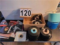 Box with 2 Containers of 45 Records