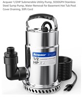 Acquaer 1/2HP Submersible Utility Pump