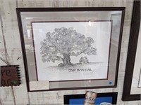The Wye Oak VTG Framed Ink Etching Signed/Dated