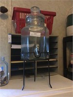 Glass Beverage Jar w/Dispenser