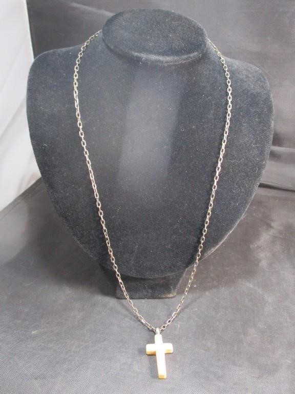 Silver Chain w/ Cross Pendant