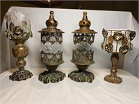 4 Ornate Candle Holders