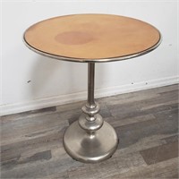 Mid-century leather-top side table