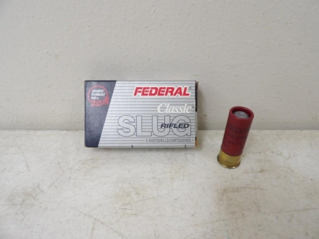 5-Federal Classic 12ga Slugs 2 3/4in. 1oz HP