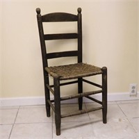 Antique Splint Woven Seat Chair