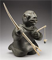 JUDAS ULLULAQ, INUIT, Excited Fisherman, c. 1984