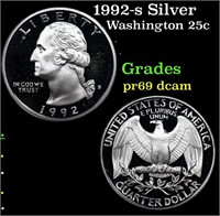 Proof 1992-s Silver Washington Quarter 25c Grades
