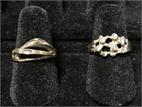 Sterling silver ring pair