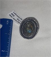 Labradorite Ring Size 7 German Silver
