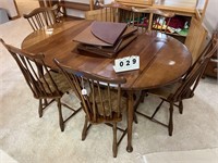 Dining drop leaf Table, chairs, leaves