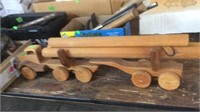 TOY WOODEN LOG TRUCK W/ LOGS