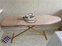 Vintage ironing board and Proctor Silex iron