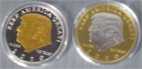 (2) Trump coins.