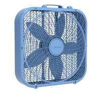 C914  Lasko 20 Box Fan Blue 22.5 High