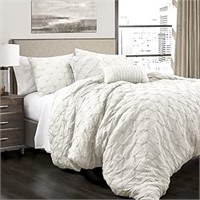 Lush Decor Lush Décor Ravello Pintuck 5 Piece Comf