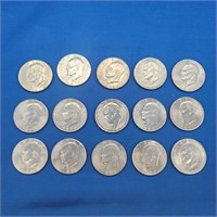 FIFTEEN 1971-1974 EISENHOWER DOLLARS