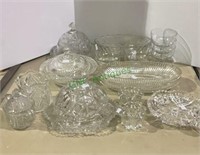 Glass lot - 23 piece glass lot - condiment dishes,
