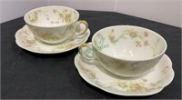 Limoges - lot of 2 tea cups and saucers, Haviland