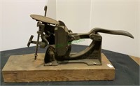 Antique hand crank printing press manufactured by