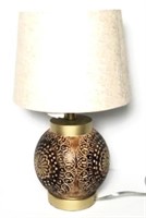 Carved Wood Table Lamp