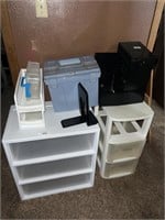 STORAGE TOTES, FILE BOXES & MISC