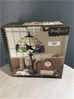 HANDCRAFTED STAINED GLASS TABLE LAMP-NIB