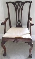 Chippendale Centennial Carved Mahogany Chair