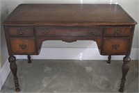 Antique 5 Drawer Kneehole Desk 42w x 22.5d