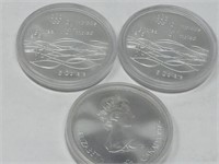 3- 1976 MTL Olympic  $5 coins