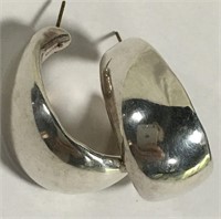 Pair Of Israel Sterling Silver Earrings