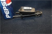 SMALL CAST IRON WHEELBARROW