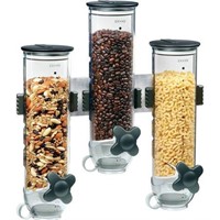 Honey-Can-Do Wall-Mounted Triple Dry Food & Cer E