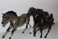 Black/gray Breyer horses