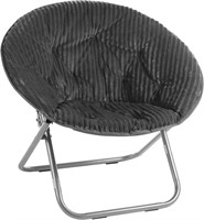 Urban Lifestyle Corduroy Saucer Chair, Grey