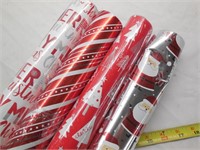(4) Rolls of Christmas Wrapping Paper 27.5"