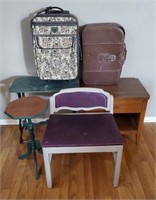 Mixed Lot Of Vintage Furniture And Luggage