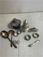 Vintage pewter and silver plate lots