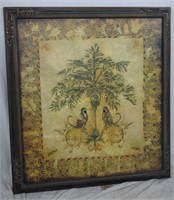 " Palm & Monkeys" Large Framed Print