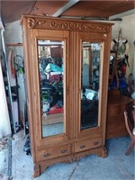 Antique 1920's armoire 78" tall 44.5" wide