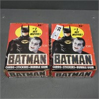(2) Early Topps Batman Full Boxes of Wax Packs