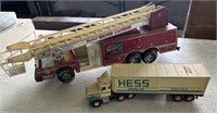 Nylint fire truck & Hess truck