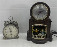 (F) Vintage Metal Alarm Clock And Mastercrafters