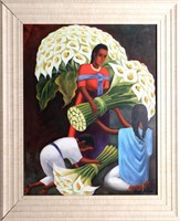 DIEGO RIVERA ORIGINAL OIL PAINTING IN THE MANNER