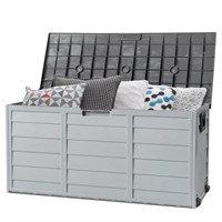 N8624  Ktaxon Storage Deck Box, 75gal Black Grey