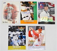 (5) AUTO BASEBALL CARDS - ALL DIFFERENT