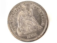 1862 Seated Half Dime