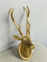 cast metal deer head - 23" tall
